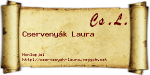 Cservenyák Laura névjegykártya