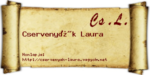 Cservenyák Laura névjegykártya
