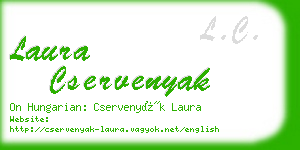 laura cservenyak business card